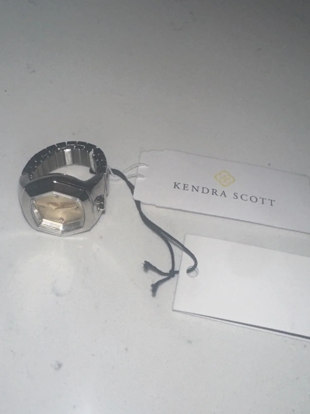 Kendra Scott Two-Tone Hexagon Face Watch in Gold and Silver